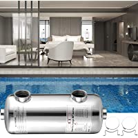 VEVOR Intercambiador de Calor de Piscina- Intercambiador de Calor de Carcasa de Tubo 135 KBtu-h Acero Inoxidable (Mismos…